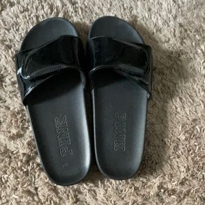 Pink black slides
